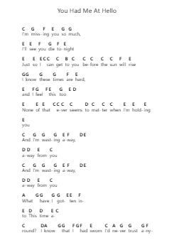 You Had Me At Hello Catatan huruf piano oleh A Day to Remember - Arr.Ruthmie