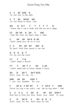 Dont Pray For Me 피아노 악보 Within Temptation - 편곡 Clarjudd