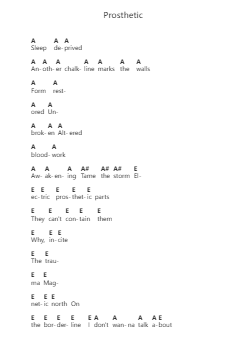 Prosthetic 钢琴字母谱由 Haken - 编曲 Fevans
