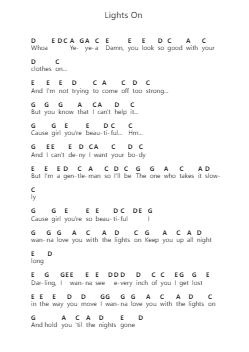 Lights On पियानो पत्र नोट्स द्वारा Shawn Mendes - Arr.Jannuel Graceche