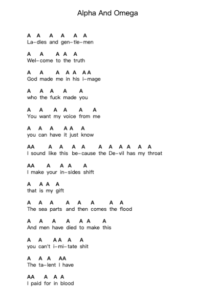 Alpha And Omega Piano letter noten van King 810 - Arr.Wooraine Fintis