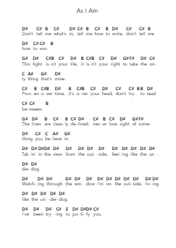 As I Am Piano letter notes by Dream Theater - Arr.Louiefie