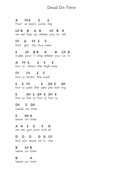Dead On Time 鋼琴字母譜由 Queen - 編曲 Mucia
