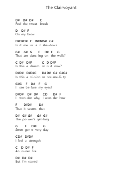 The Clairvoyant पियानो पत्र नोट्स द्वारा Iron Maiden - Arr.Yulegus