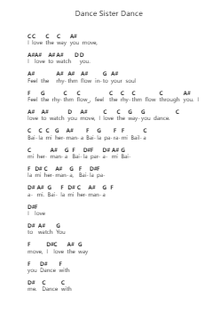 Dance Sister Dance Piano letter noten van Santana - Arr.Francesyves
