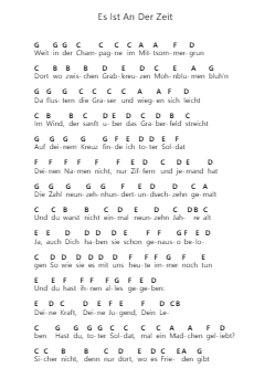 Es Ist An Der Zeit Piano letter notes by Hannes Wader - Arr.Blairharte Titess