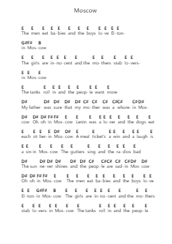 Moscow Piano letter notes by Blitz - Arr.Betrae Rooqe