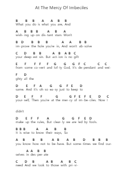 At The Mercy Of Imbeciles Piano letter notes by Bad Religion - Arr.Campleign Eli