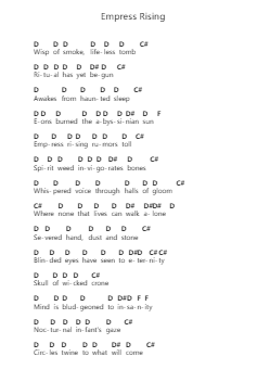 Empress Rising Piano letter notes by Monolord - Arr.Gosnix