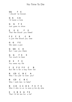 No Time To Die Nota surat piano oleh Billie Eilish - Arr.Ivescan Nelral