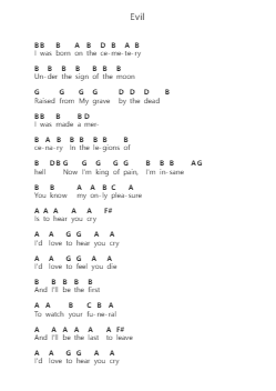 Evil Nota surat piano oleh Mercyful Fate - Arr.Moisham Whcky