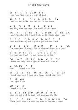 I Need Your Love Piano letter noten van Keane - Arr.Virquinn Hoodvid