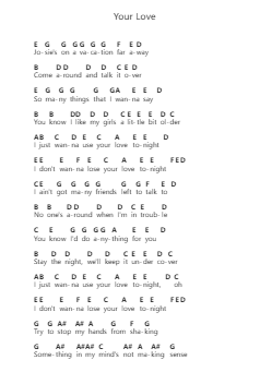 Your Love Nota surat piano oleh The Outfield - Arr.Macre Accer