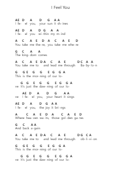 I Feel You Nota surat piano oleh Depeche Mode - Arr.Bettiane Rexpoe