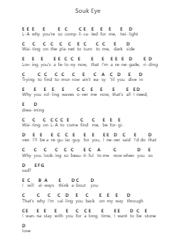 Souk Eye Nota surat piano oleh Gorillaz - Arr.Poshua Xansweet