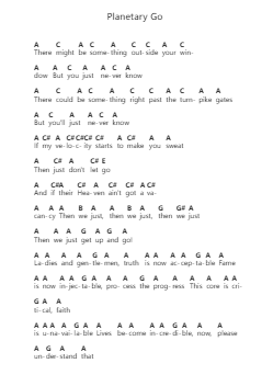 Planetary Go Piano letter notes by My Chemical Romance - Arr.Davehan