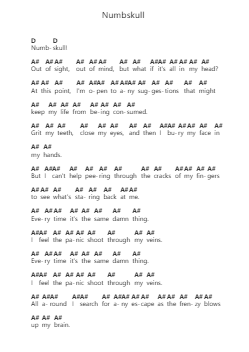 Numbskull पियानो पत्र नोट्स द्वारा The Last Ten Seconds of Life - Arr.Abralph Strares