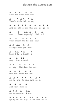 Blacken The Cursed Sun Piano letter notes by Lamb of God - Arr.Mcdel Auriah