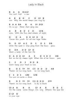 Lady In Black Nota surat piano oleh There for Tomorrow - Arr.Huttwer Sampland