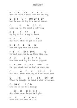 Religion 鋼琴字母譜由 Elton John - 編曲 Reedtrine Gunnix