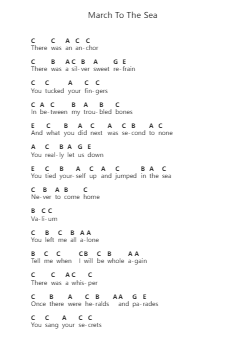 March To The Sea Catatan huruf piano oleh Baroness - Arr.Handre Raekiel