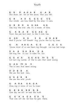 Youth Piano letter noten van Daughter - Arr.Carrckle Clevesnow