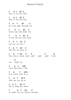 Seance Fiction Nota surat piano oleh G//Z/R - Arr.Acbins Yedhume