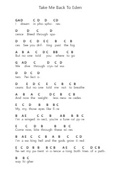 Take Me Back To Eden Ghi chú đàn piano bởi Sleep Token - Arr.Manreade