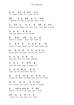 U Love U Catatan huruf piano oleh blackbear - Arr.Hagchel Perpel