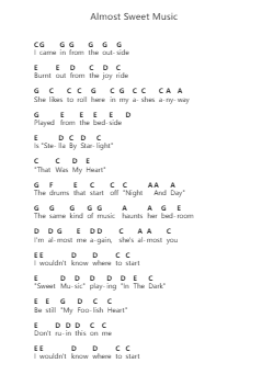 Almost Sweet Music Nota surat piano oleh Hozier - Arr.Hawroll Quilrel