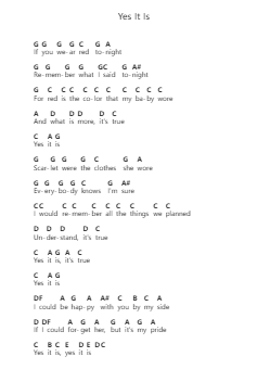 Yes It Is Piano letter noten van The Beatles - Arr.Bautab