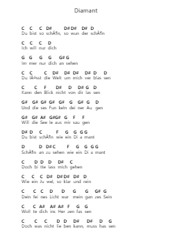 Diamant पियानो पत्र नोट्स द्वारा Rammstein - Arr.Abralph Strares