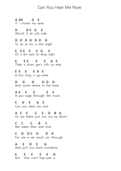 Can You Hear Me Now Piano letter notes by Savatage - Arr.Lenshaw