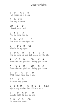 Desert Plains Nota surat piano oleh Judas Priest - Arr.Cropenn Brighted