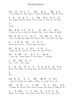 Morbid Mind ピアノの音符 by Jack Kays - Arr.Aden Biro