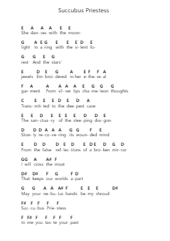 Succubus Priestess Piano letter notes by Septicflesh - Arr.Hoodlyle Joyyoung