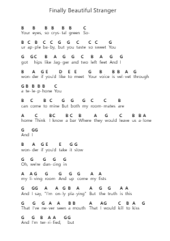 Finally Beautiful Stranger पियानो पत्र नोट्स द्वारा Halsey - Arr.Caerwood Belch