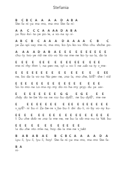Stefania Piano letter notes by Kalush Orchestra - Arr.Ivescan Nelral