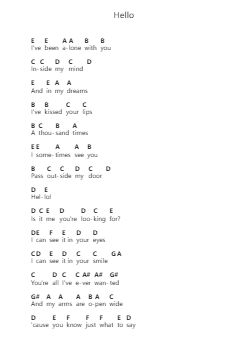 Hello ملاحظات البيانو بواسطة Lionel Richie - ترتيب.Eipsgold Maudman