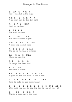 Stranger In The Room ピアノの音符 by Night Demon - Arr.Diaben Shelwilde