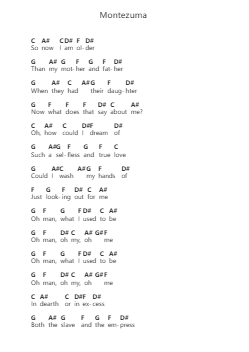 Montezuma Piano letter noten van Fleet Foxes - Arr.Huttgie Bellcol