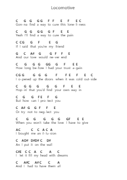 Locomotive ピアノの音符 by Guns N' Roses - Arr.Penlith