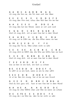 Knebel Piano letter notes by Lindemann - Arr.Kylejy Burrene