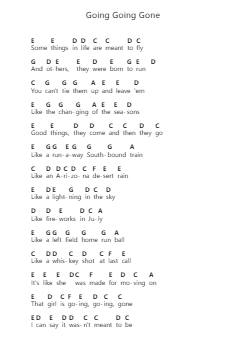 Going Going Gone Nota surat piano oleh Luke Combs - Arr.Shirdel