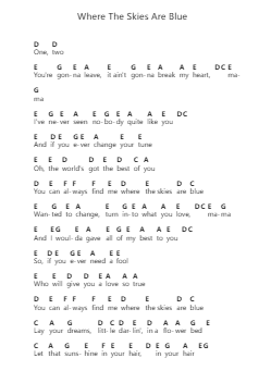 Where The Skies Are Blue Piano letter noten van The Lumineers - Arr.Kylenus Minruth
