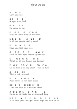Fleur De Lis 鋼琴字母譜由 The Raven Age - 編曲 Shedave Dwightrene