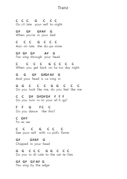 Tranz Catatan huruf piano oleh Gorillaz - Arr.Morelard