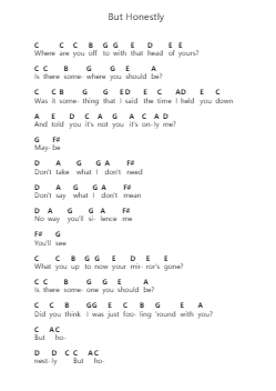 But Honestly โน้ตตัวอักษรเปียโนโดย Foo Fighters - Arr.Sajoy