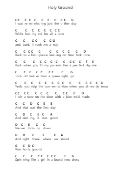 Holy Ground 鋼琴字母譜由 Taylor Swift - 編曲 Dukegan Leighfaithe