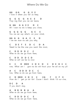 Where Do We Go Piano letter notes by Nick Howard - Arr.Sajoy